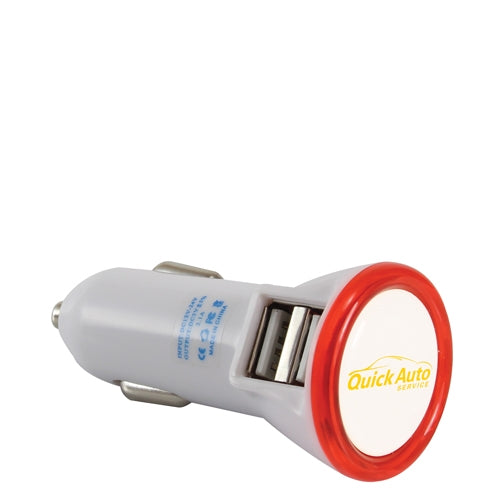 Branded Dual Port Led USB Car Charger