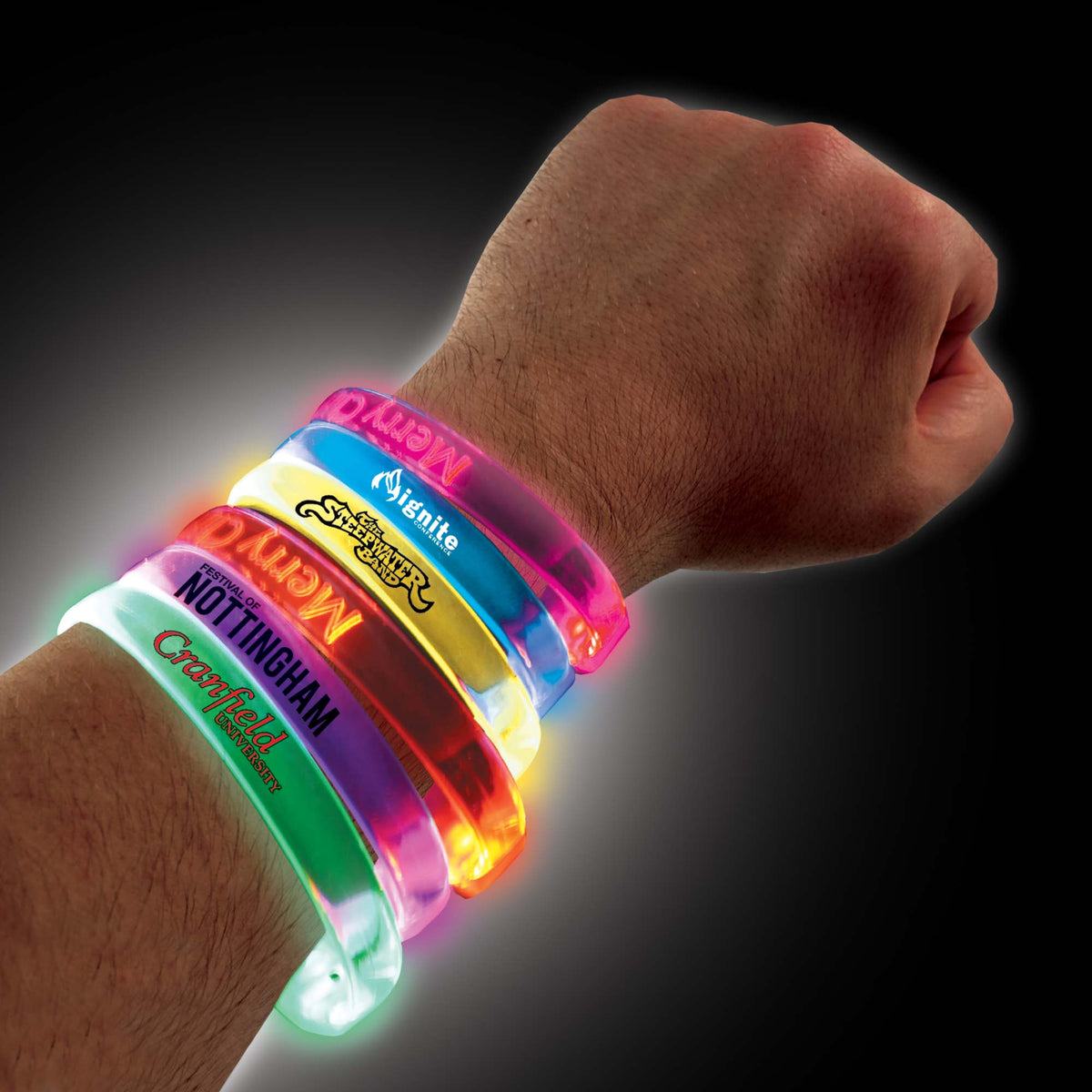 Branded Multi Mode Led Flashing Wristband