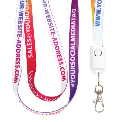 Branded Fabric 2in-1 USB Lanyard Cable