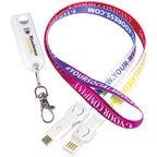 Branded 3-in-1 USB Lanyard Charging Cables