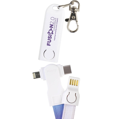Branded 3-in-1 USB Keyring Charging Cables