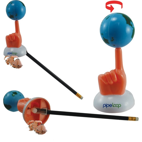 Branded Spinning Globe Pencil Sharpener