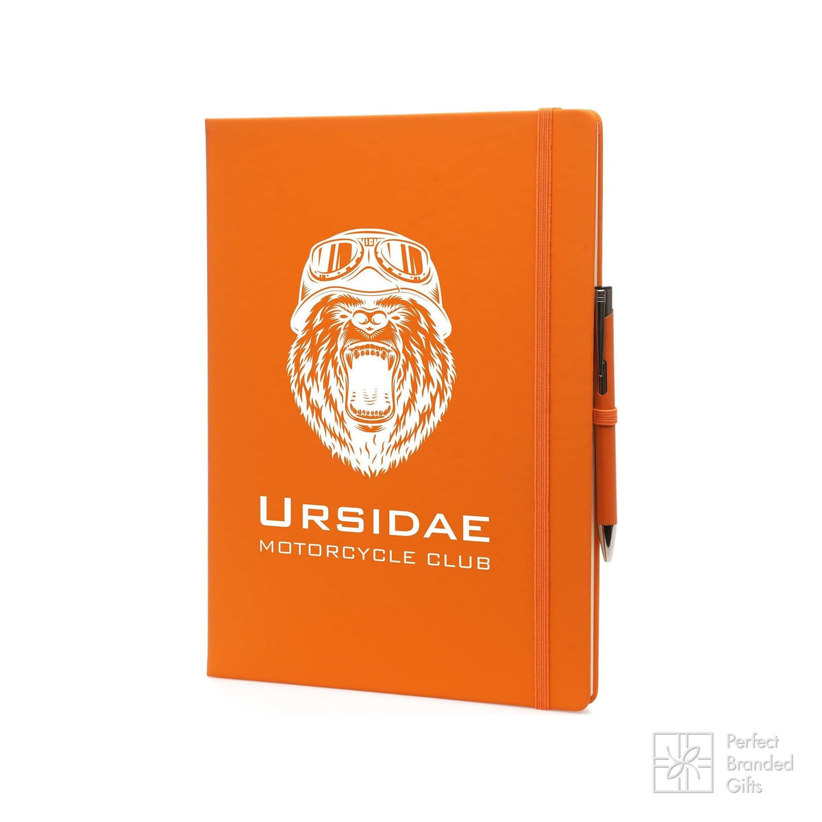 Branded A4 Coloured PU Notebook and Matching Pen Set