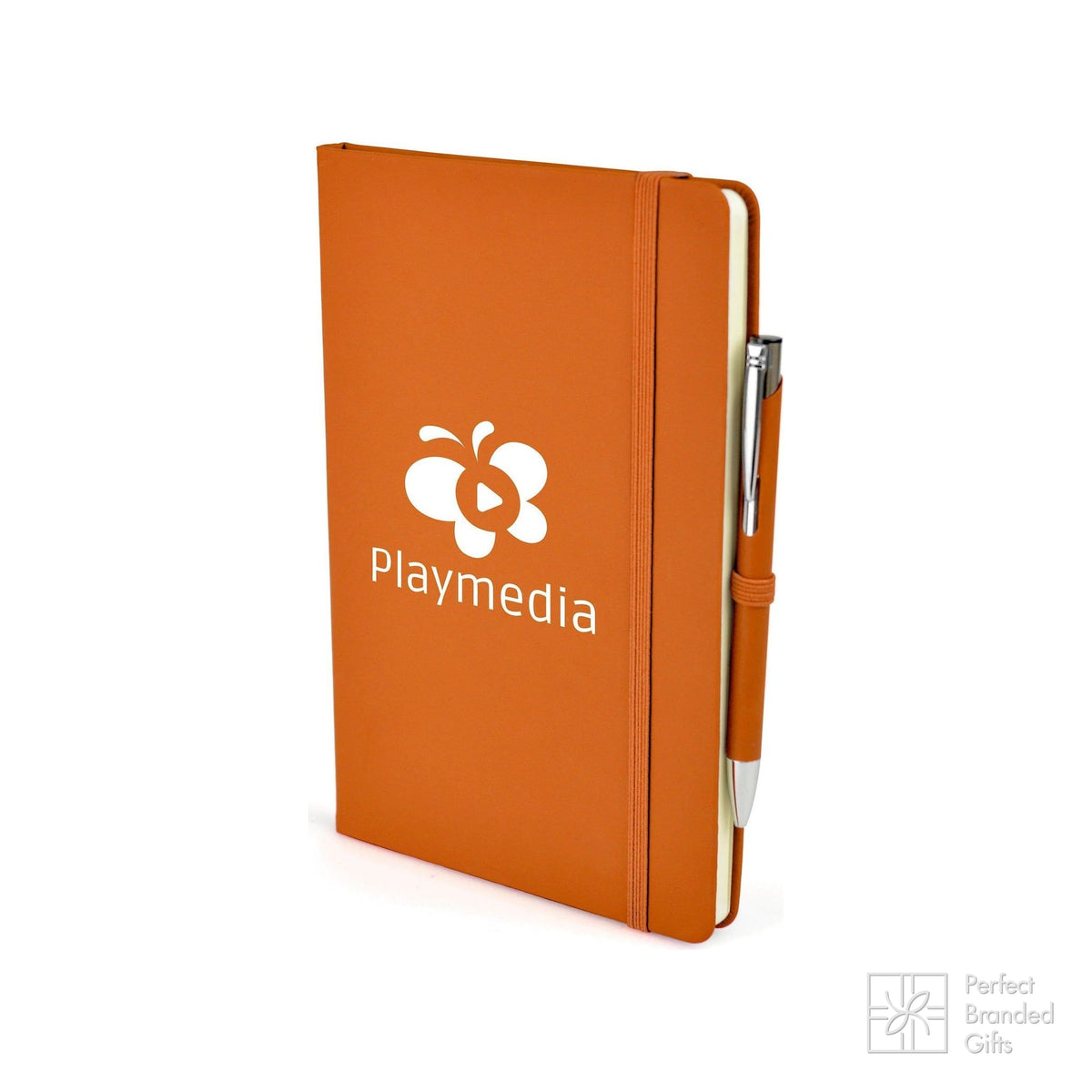 Branded A5 Coloured PU Notebook and Matching Pen Set