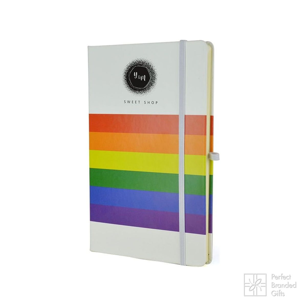 Branded A5 Rainbow Design PU Notebook