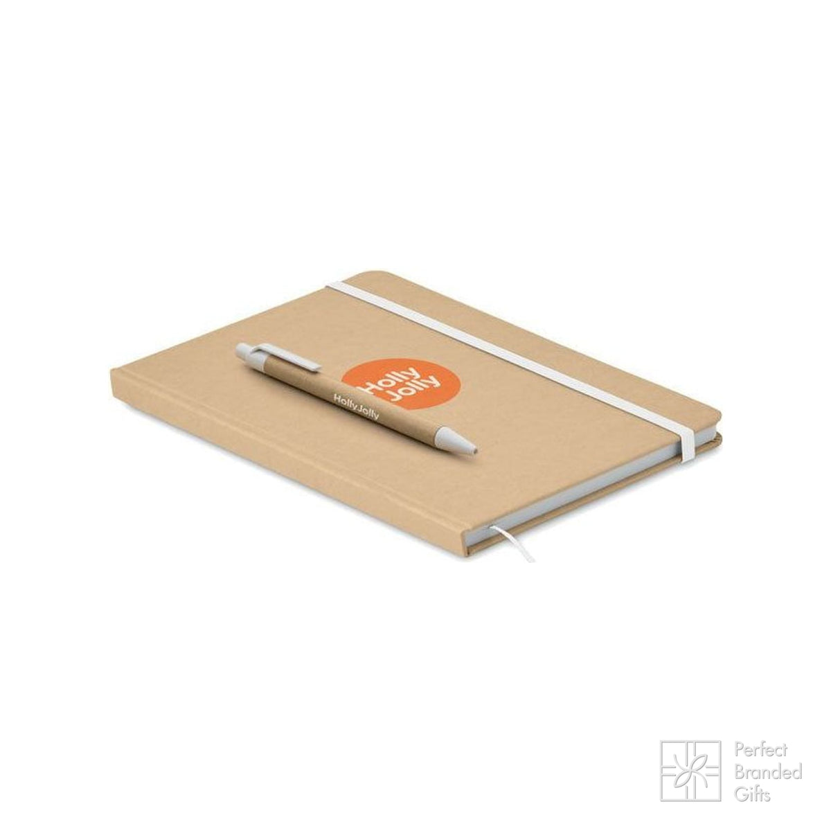 Branded A5 Recycled Carton Notebook with Pen