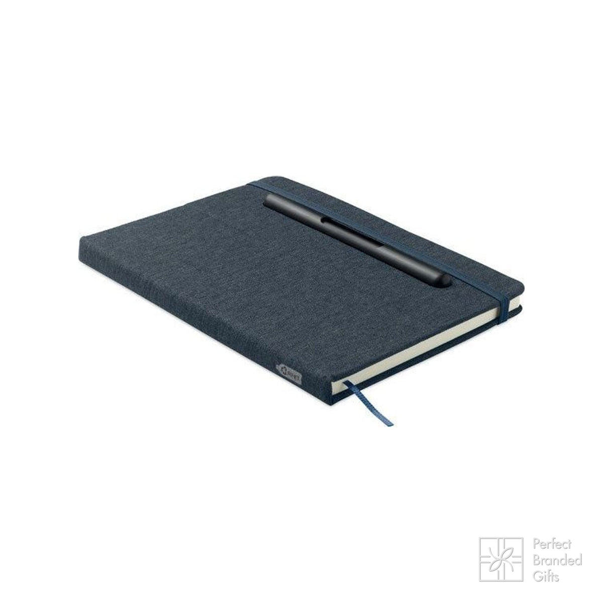 Branded A5 RPET Notebook with Phone Holder and 2-in-1 Pen