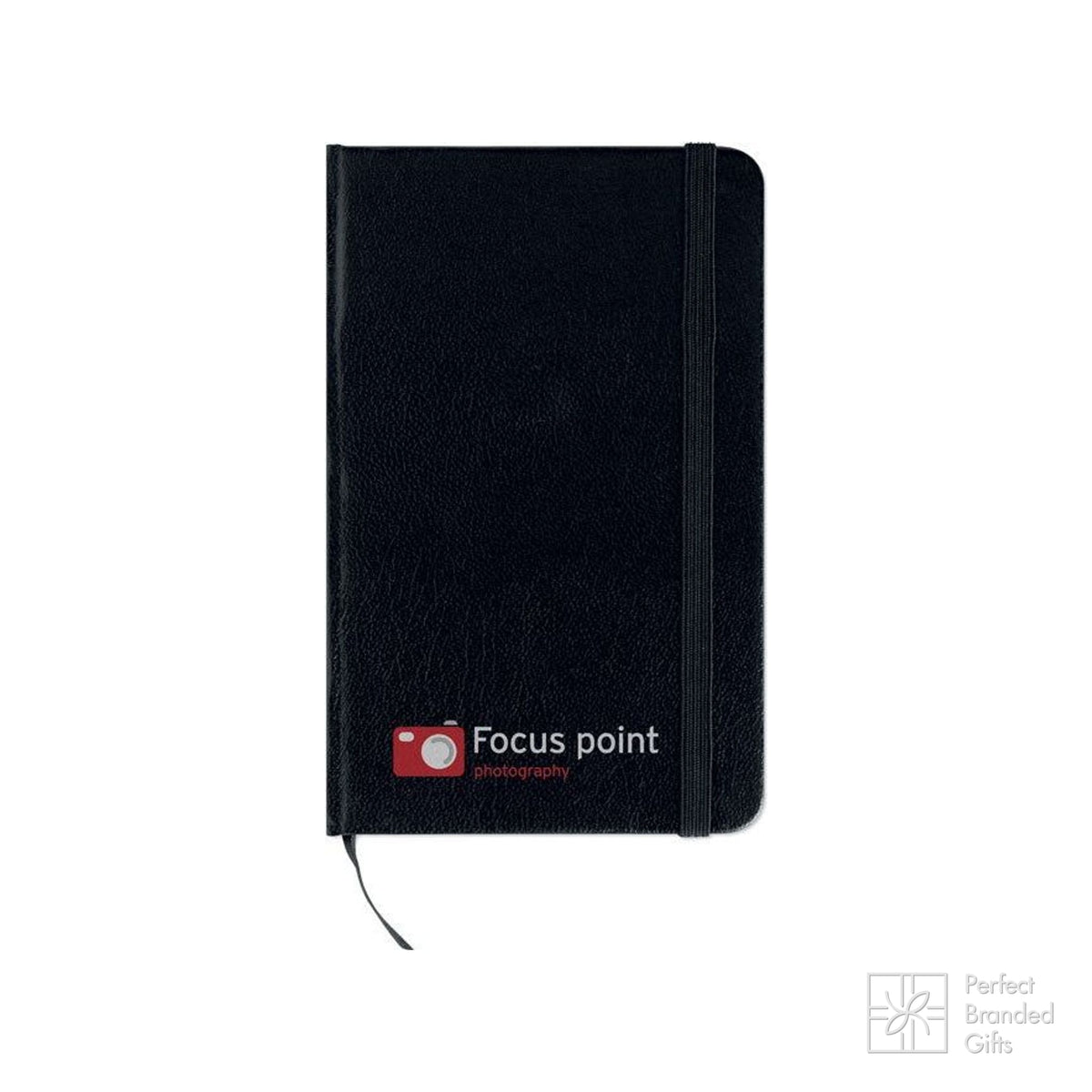 Branded A5 Squared PVC Hard Cover Notebook
