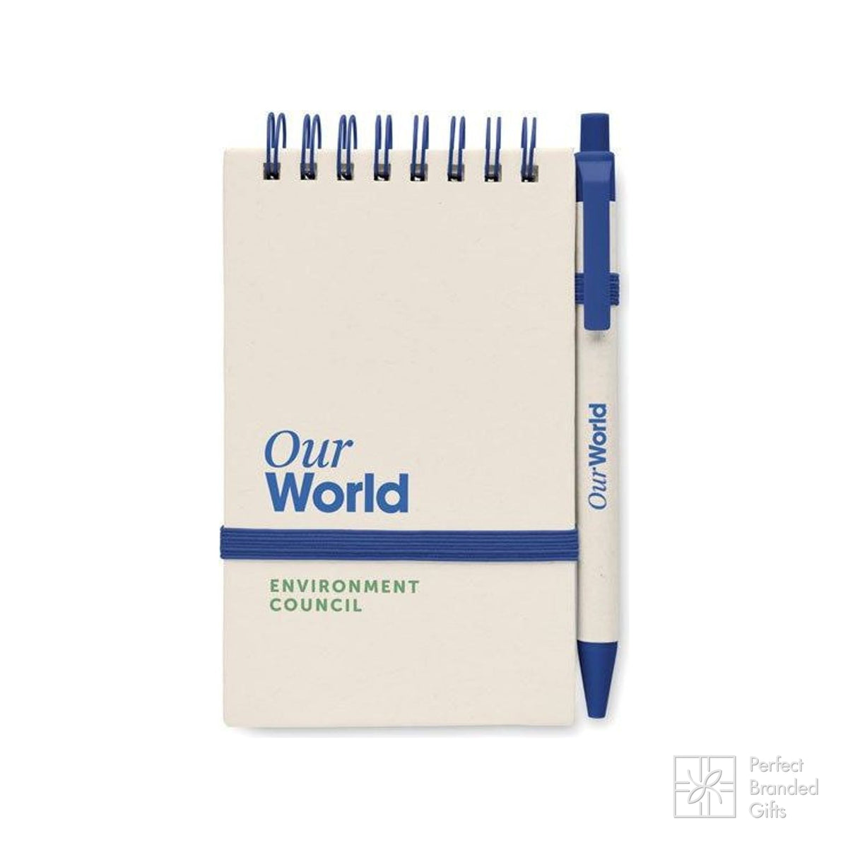 Branded A6 Recycled Milk Carton Notebook with Pen
