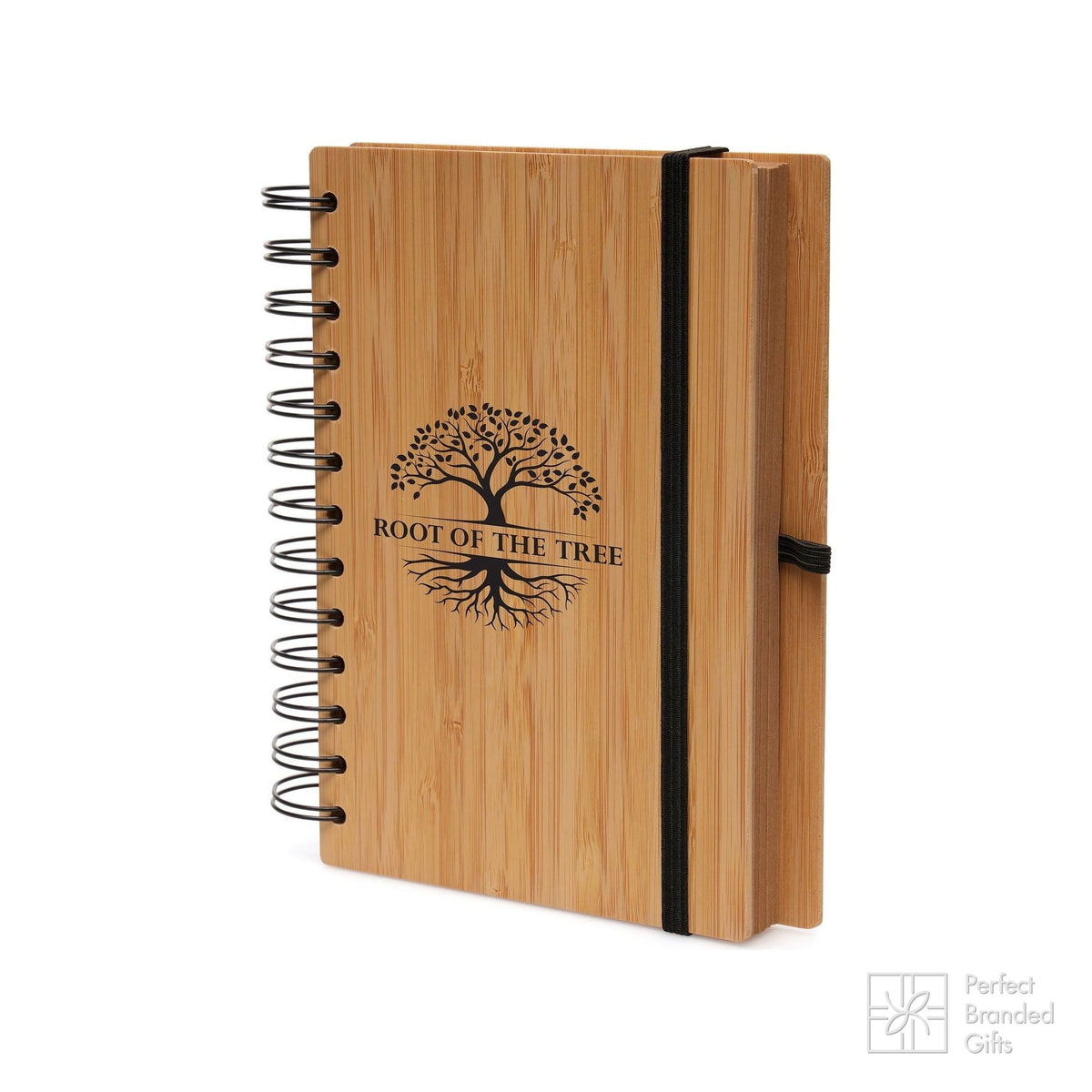 Branded B6 Spiral Bamboo Notebook