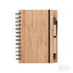 Branded Bamboo Cover Notebook with Pen