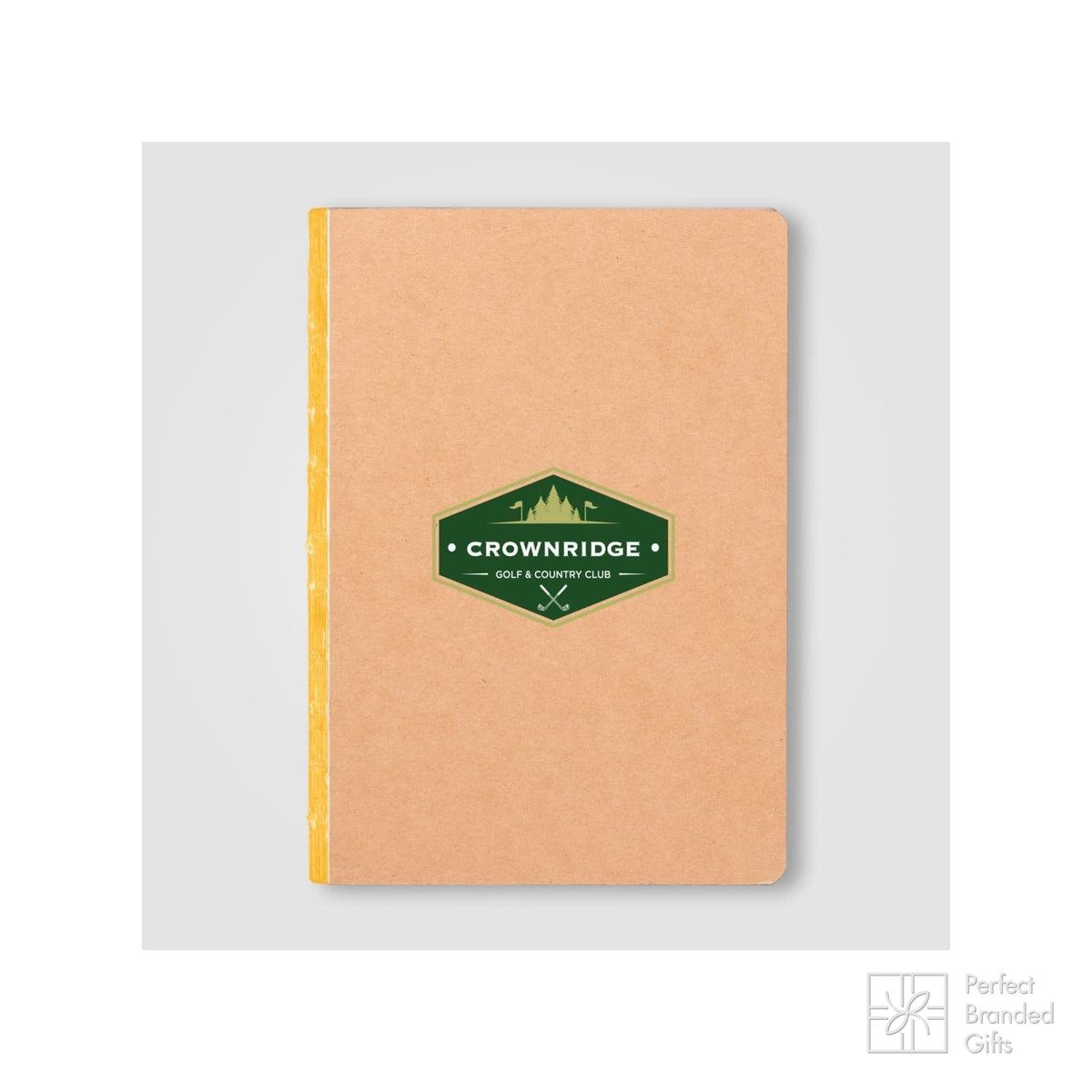 Branded Kraft Cover A5 Journal with Colour Edges
