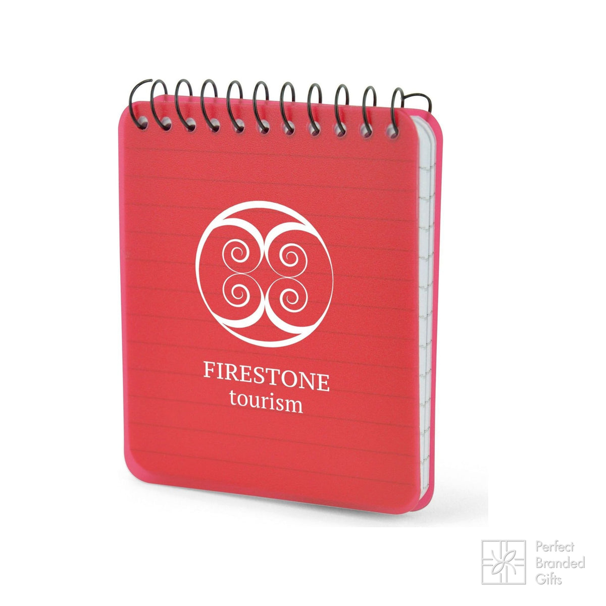 Branded Mini Spiral Notebook with Plastic Cover