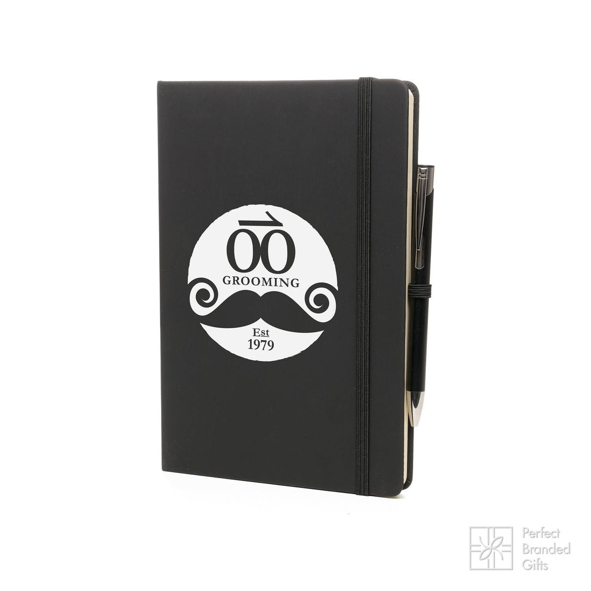 Branded Plain Page Notebook and Matching Pen Duo