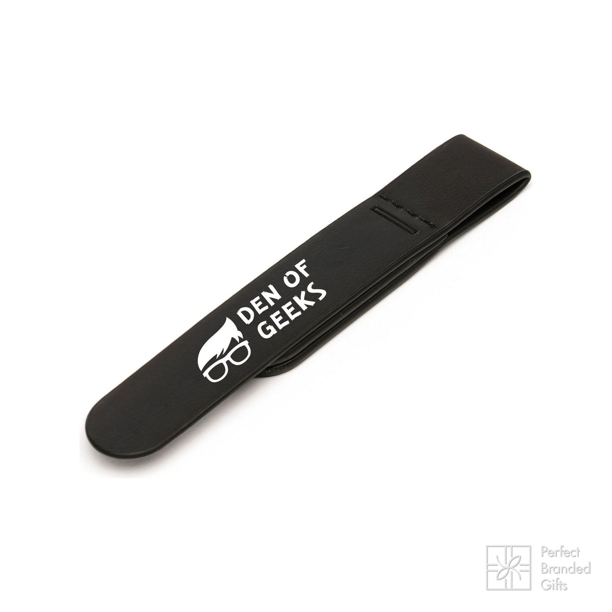 Branded PU Bookmark with Magnetic Pen Loop
