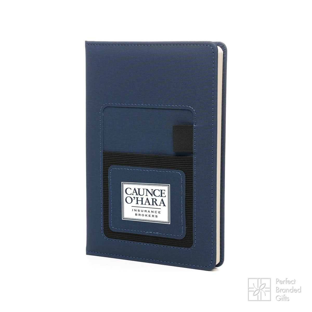 Branded PU Notebook with Elastic Phone Pocket