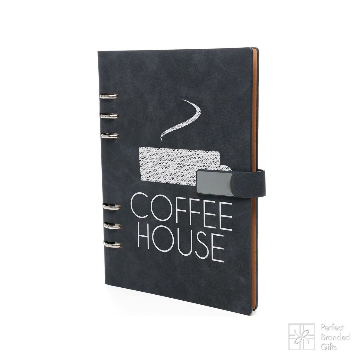 Branded PU Ring Binder Notepad with Magnetic Closure