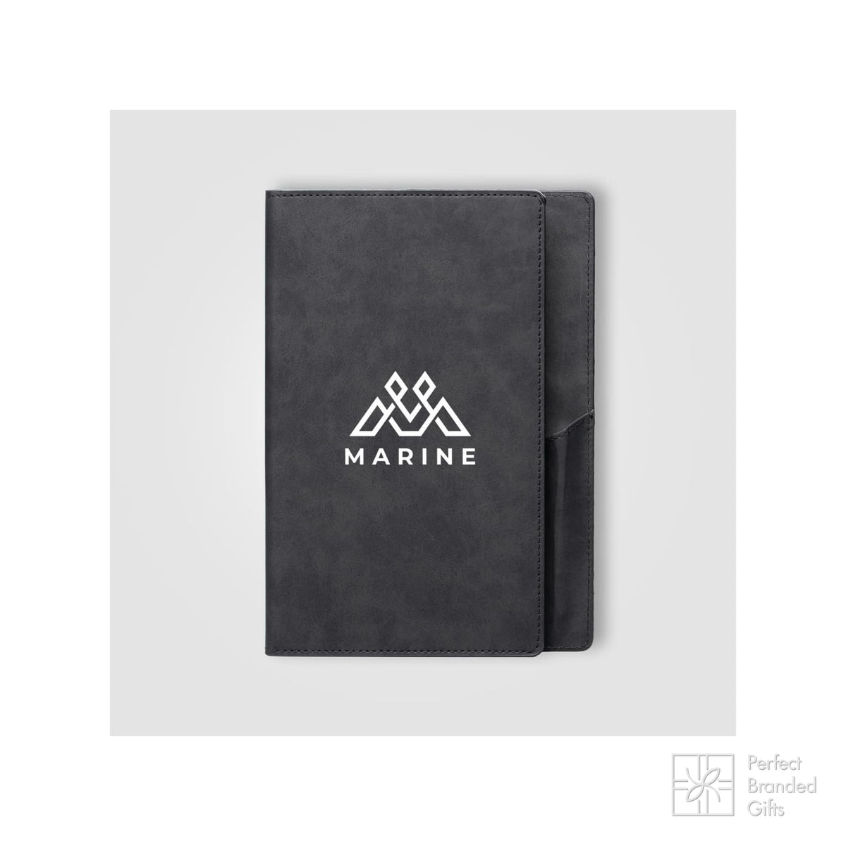 Branded PU Suede-Feel Refillable Journal - A5