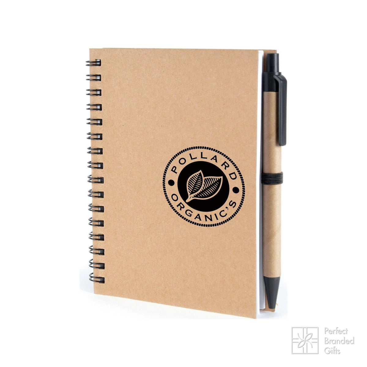Branded Recycled Card Wiro Notebook with Pen