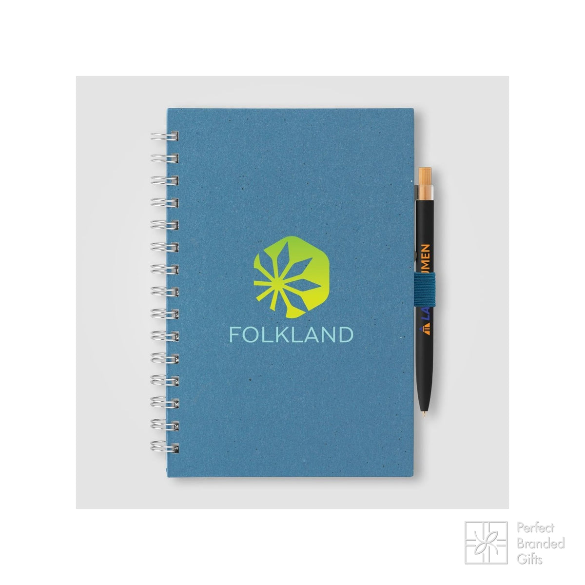 Branded Recycled Milk Carton Spiral Notebook and Pen Set