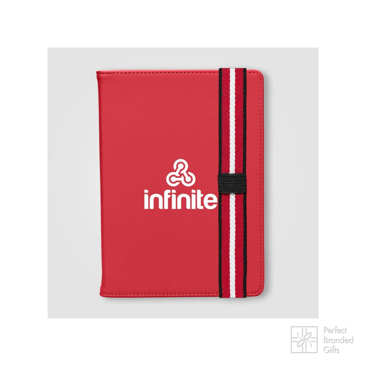 Branded Recycled PU Refillable A5 Journal with Pen Loop