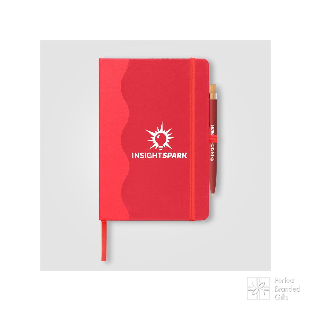 Branded Recycled Wave Pattern Journal and Pen Set
