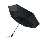 Black umbrella on a white background