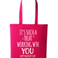 Valentine's Day Promotional Hot pink Tote Bag