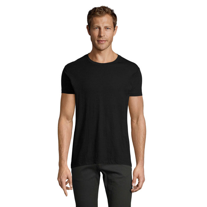 Branded Fitted Men's T-Shirt in Black