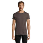 Branded Fitted Men's T-Shirt in Grey