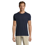Branded Fitted Men's T-Shirt in Blue