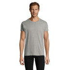 Branded Fitted Men's T-Shirt in Grey
