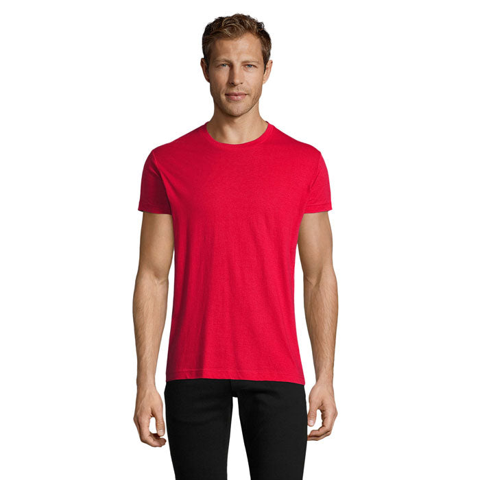Branded Fitted Men's T-Shirt in Red