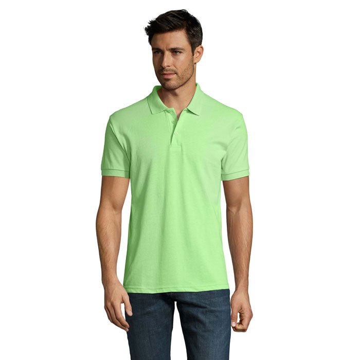 Branded Easy Care Men's Polo Shirt in Green
