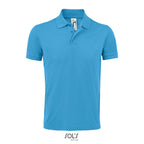Branded Easy Care Men's Polo Shirt in Blue