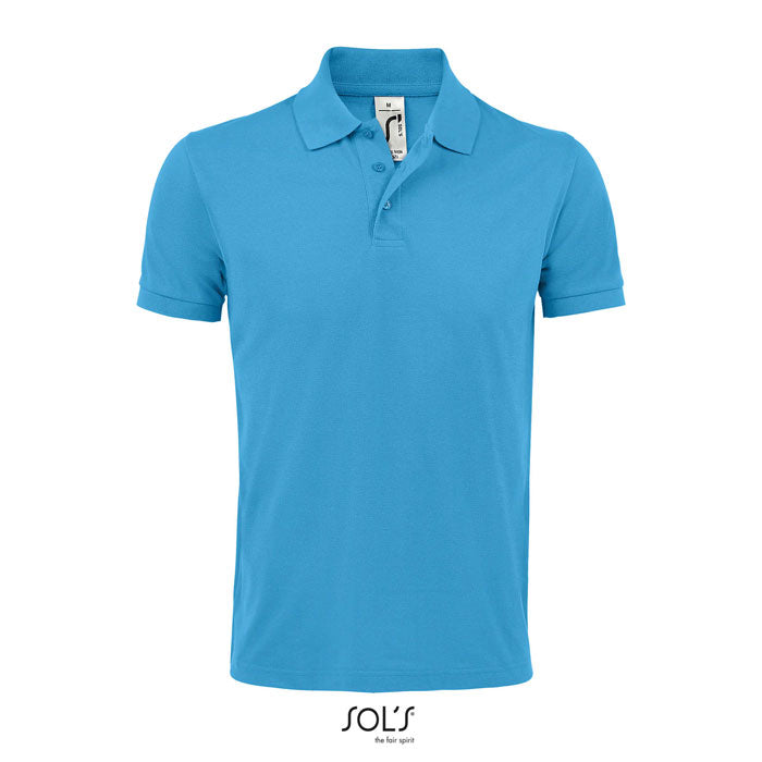 Branded Easy Care Men's Polo Shirt in Blue
