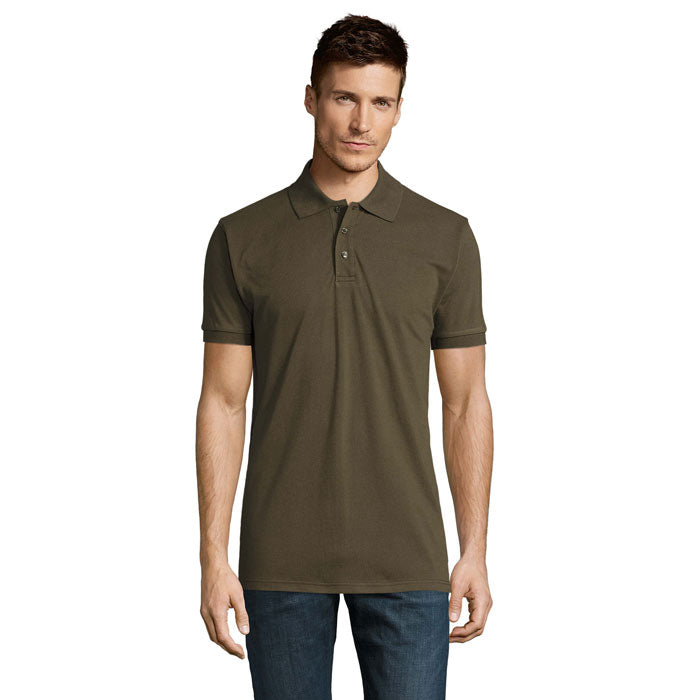 Branded Easy Care Men's Polo Shirt in Green