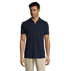Branded Easy Care Men's Polo Shirt in Blue