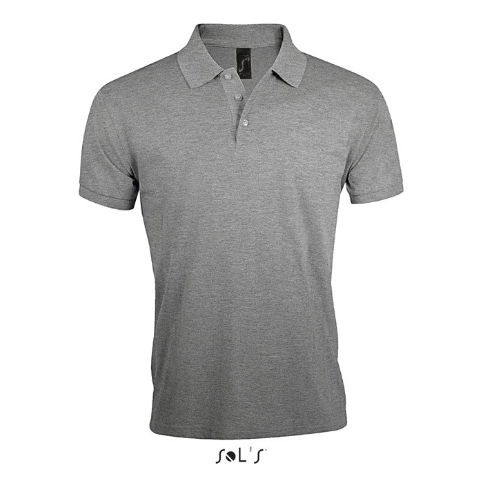 Branded Easy Care Men's Polo Shirt in Grey