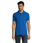 Branded Easy Care Men's Polo Shirt in Blue