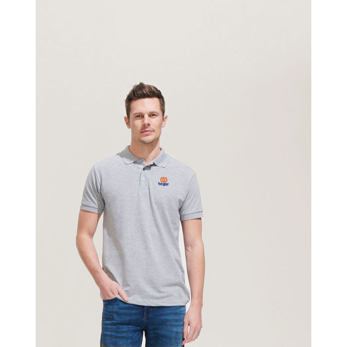 Branded Easy Care Men's Polo Shirt in use