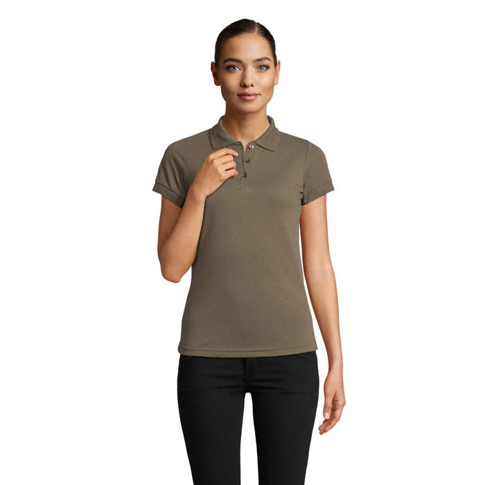 Branded Easy Care Women's Polo Shirt in Green