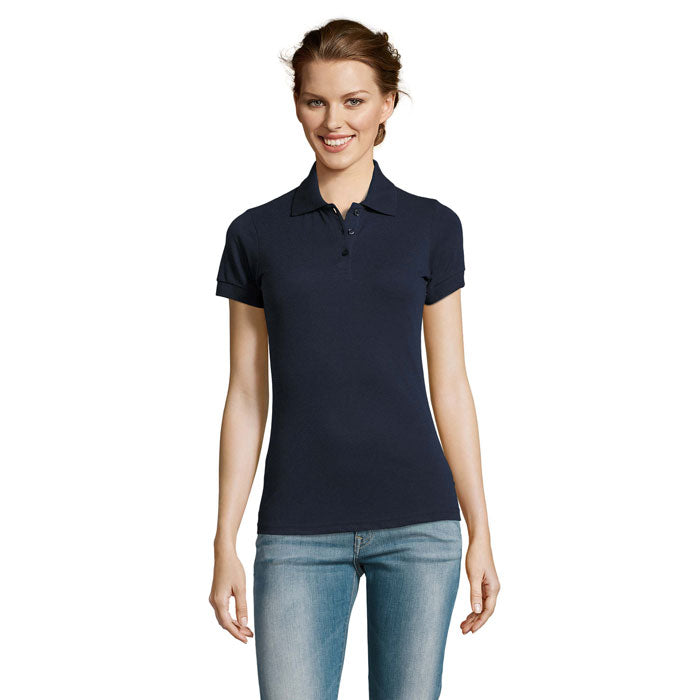 Branded Easy Care Women's Polo Shirt in Blue