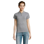 Branded Easy Care Women's Polo Shirt in Grey