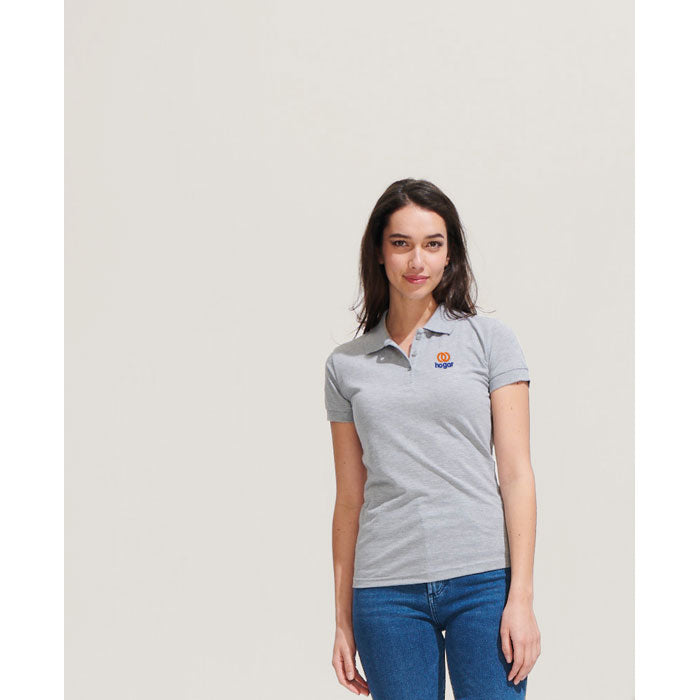Branded Easy Care Women's Polo Shirt in use