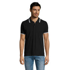 Branded Fitted Stripe Men's Polo Shirt colour option BC