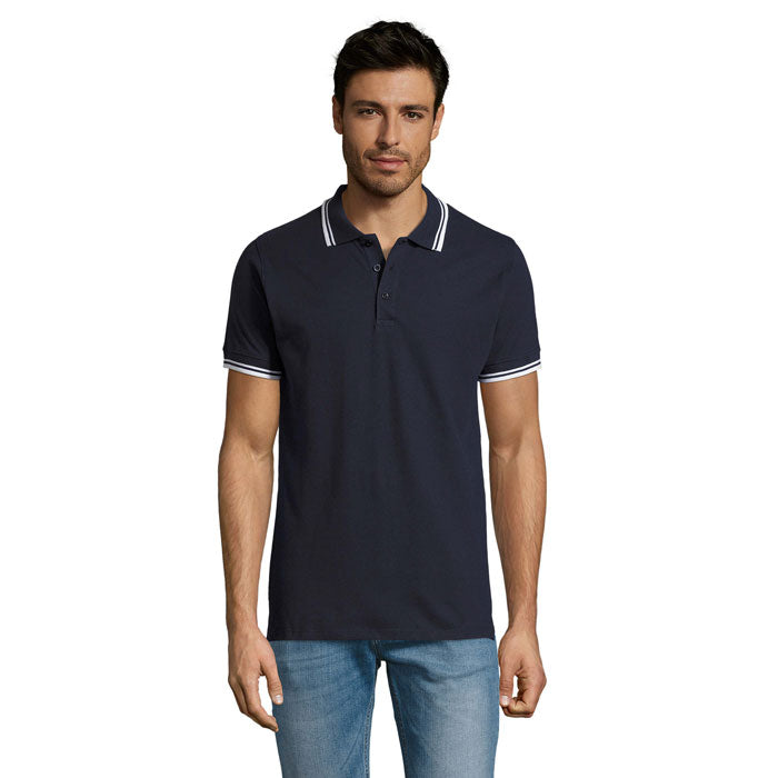 Branded Fitted Stripe Men's Polo Shirt colour option FW