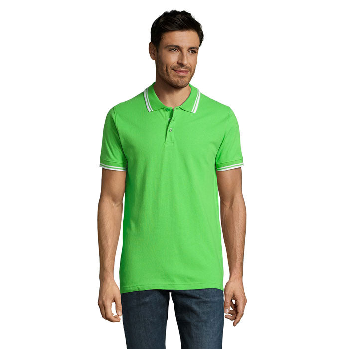 Branded Fitted Stripe Men's Polo Shirt colour option FZ