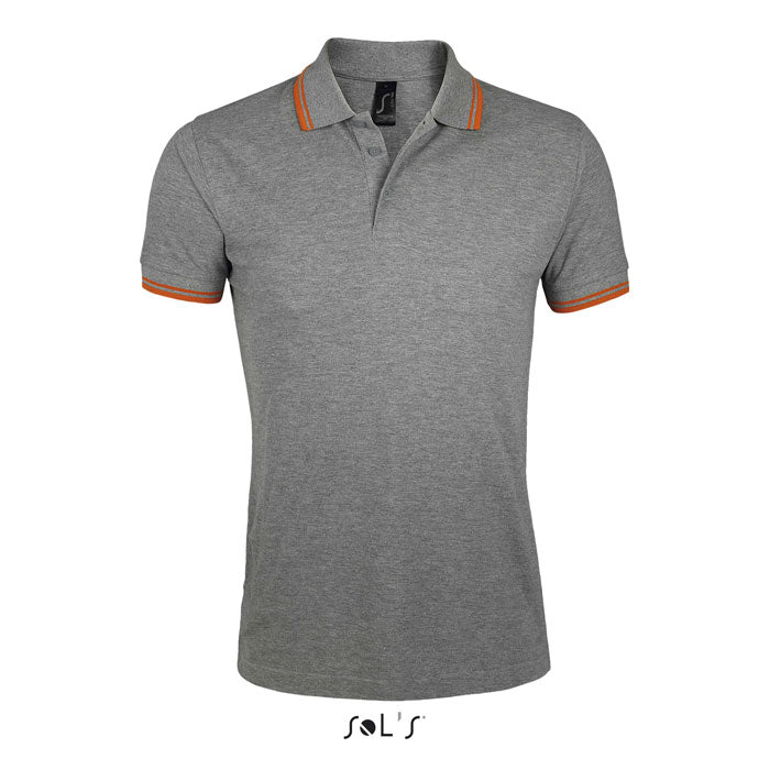 Branded Fitted Stripe Men's Polo Shirt colour option MO