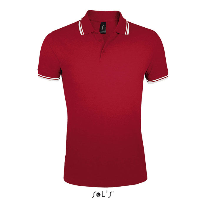 Branded Fitted Stripe Men's Polo Shirt colour option RE